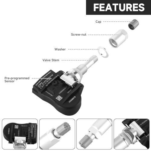 4pc 315MHz TPMS Sensors for Mitsubishi Outlander Lancer 4250B975