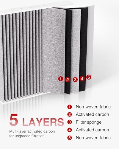 Puroma Cabin Air Filter Activated Carbon for CF10775 Buick Chevrolet Saab - style: CAF775S