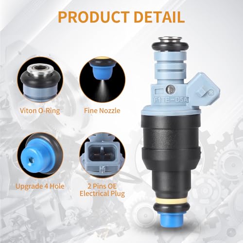 8PCS Fuel Injectors 4 Holes for Ford F250 F350 for Mustang Excursion