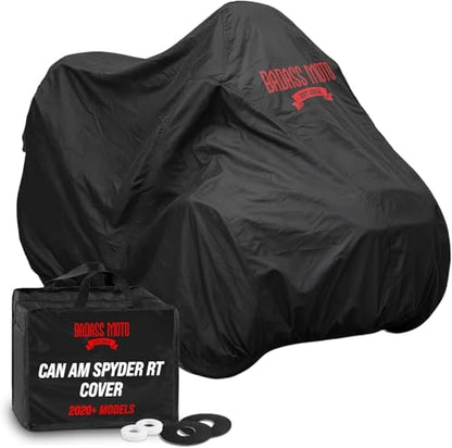 Badass Moto Waterproof for Can-Am Spyder RT Limited Cover 2020-2026, Black - color: Badass Black, size: [SPYDER RT 2020+] 112"L x 62"W x 57"H