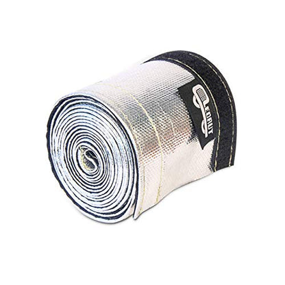Heat Shroud Sleeve Aluminized Sleeving Express Aluminized Hose and Silver Hose Wire Protection Barrier with Hook and Loop Closure, 3/4" I.D.x 10FT - size: 3/4"I.D.x 10FT