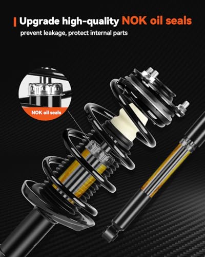 PROEZE Front and Rear Strut Shock Assembly for 2006-2011 Civic - size: 2006-2011 Honda Civic-Front&Rear