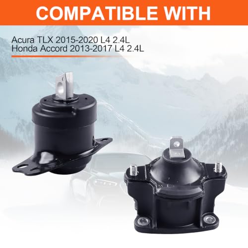 Engine Motor Mount Compatible with Acura TLX 2015-2020 L4 2.4L,Honda Accord 2013-2017 L4 2.4L,Replacement for A65072 A65054 - size: 13-17 Honda Accord L4 2.4L