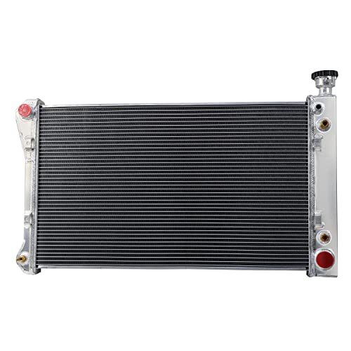 ALLOYWORKS 3 Row Radiator + Shroud Fan + Relay For 1988-1997 Chevy GMC C1500 C2500 K1500 K2500 Pickup 5.0L 5.7L