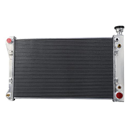 ALLOYWORKS 3 Row Radiator + Shroud Fan + Relay For 1988-1997 Chevy GMC C1500 C2500 K1500 K2500 Pickup 5.0L 5.7L
