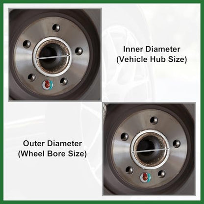 Motoforti 4pcs OD 73.1mm to ID 56.6mm Aluminum Alloy Car Hub Centric Rings Wheel Bore Center Spacer Long-Lasting