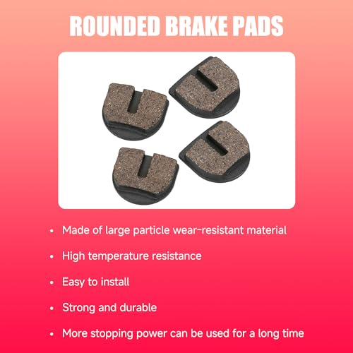 GREHUA Disc Brake Pads Front and Rear Compatible with Razor MX500 MX650 SX500 Dirt Rocket Quad 500 ATV 4 Wheeler Motocross RSF650 Street Bike E500S Pocket Mod Motovox Electric Scooter Parts 4 Pack