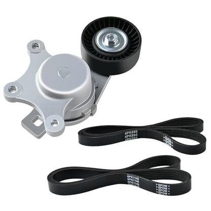 Tecoom Serpentine Drive Belt Tensioner Pulley Kit Replacement Fit for Ford Explorer 2011, Edge 2017-2011, Fusion 2010-2012, Lincoln Mkx Mkz 07-12, Mazda 6 09-13, Mazda CX-9 07-15, 3.5L，3.7L 90K38485 - size: 90K-38485