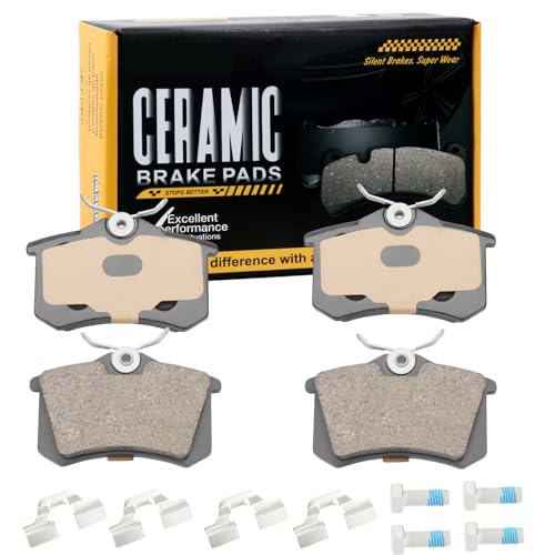 D340 Rear Ceramic Brake Pads Kit Fit For Audi A4 2002-2005, A4 Quattro 2002-2004, S4 2002, For Peugeot 405 1989-1991, For Volkswagen Beetle 2007-2010, For Corrado 1990-1994 - style: HZ340