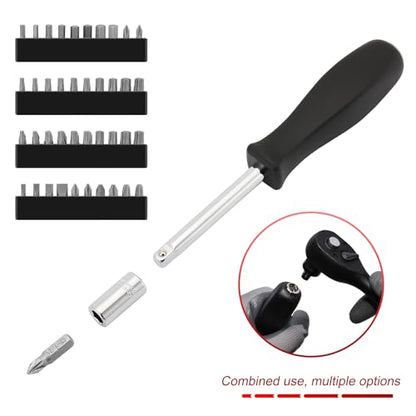 EMENTOL 109-Piece 3/8" Drive Socket Set, SAE (5/16"-15/16") & Metric (6mm-24mm), Deep & Shallow, with Ratchet Wrench, Extension Bars, Spark Plug Sockets, Universal Joint, Power Drill Adapter, Bits - size: 3/8" 109pcs