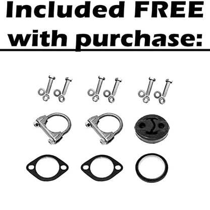 Northeastern Exhaust - Stainless Steel Resonator Pipe with Hanger + Bolts compatible 2005 Legacy Outback 2.5L