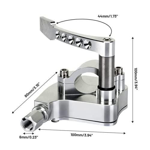 7/8 Universal Billet Thumb Throttle Lever Control Assembly CNC ATV Fit for YAMAHA Banshee Raptor 350 660 700 HD TRX 400EX 250R 450R Suzuki LTR450 250 500 LTZ400 250 500R Kawasaki - Sliver - color: Silver
