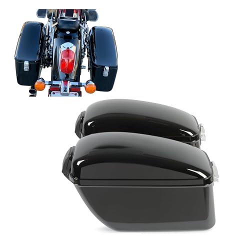 ECOTRIC 60L Motorcycle Hard Saddle Bags Fit for Most Bikes and Cruisers - color: Black, size: Saddlebag 60L Pair