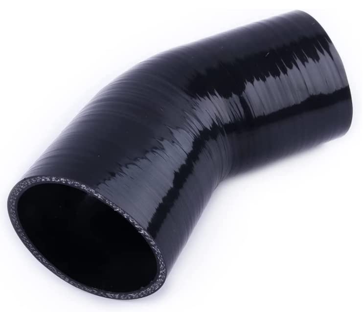 45 Degree ID 2.5"(63mm) Elbow Silicone Hose Intake Intercooler Coupler 2 1/2" inch Pipe,Length 102mm One Leg,4-Ply Thickness 5.4 mm - size: 45ID63(2.5")