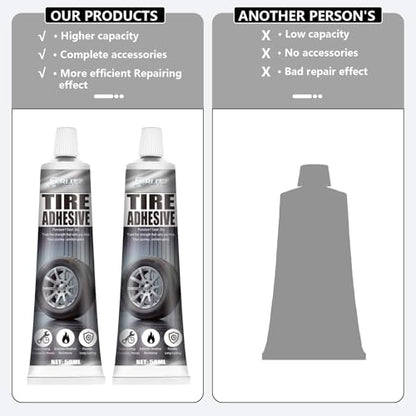 Tire Repair Glue, Tire Repair Nail, Black Rubber Cement Kit, 100ml - color: 100ml