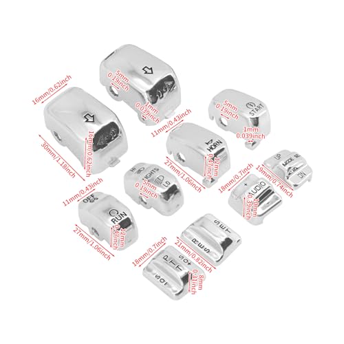 Motorcycle Hand Control Switch Housing Caps Compatible with Harley Electra Glide Road Glide Tri Glide 1996-2013