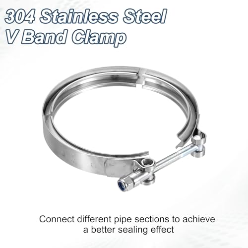 HARFINGTON 5" V Band Clamp Fits 127mm(5") V-Band Flange Clamp Only - size: 5 Inch