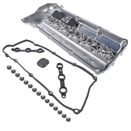 11121703341 Aluminum Valve Cover Replacement for BMW Series 3 E46 325i 330Ci 330i 328i E39 528i E53 X5 E36 E37 M54 N52 M52 OE# 11-12-1-703-341 Weonefit - size: 11121703341