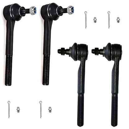 4pc Outer Inner Tie Rod End Kit for Chevy K1500 K2500 K3500 1988-1999 - size: ES2836RL ES2838RL