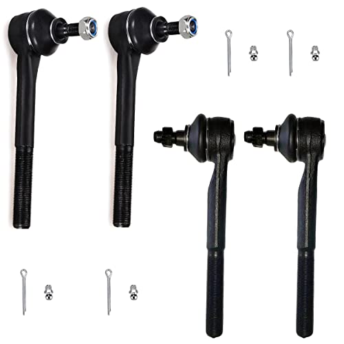 4pc Outer Inner Tie Rod End Kit for Chevy K1500 K2500 K3500 1988-1999 - size: ES2836RL ES2838RL