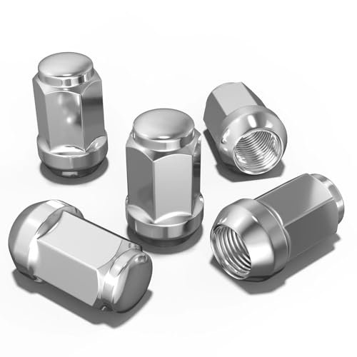 Sposuit 5 Pcs M12x1.5 Chrome Lug Nuts, 19mm Hex - Replacement for Chevy - color: Chrome, size: M12x1.5, style: 5 Pcs HexDrive