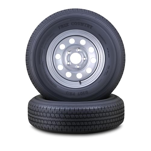 Free Country Trailer Tire Wheel ST215/75R14 8-Ply 108N 5X4.5 Silver Mod Pk2 - size: ST215/75R14