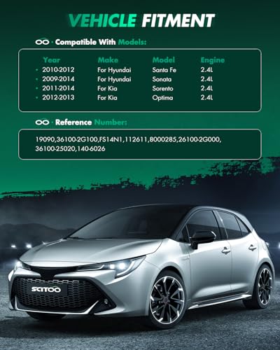SCITOO Starter Fit For Hyundai For Santa Fe 2010-2012 36100-2G100 - size: 36100-2G100