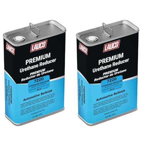 LAUCO Standard Urethane Grade Reducer (7220), 2 Gallons, 60°F - 77°F - For Automotive Paint and Industrial Paint Use - High Performance Automotive Grade - style: Standard - Two Gallons