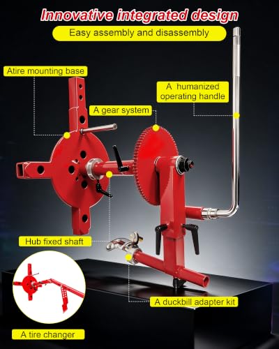 Wall-Mounted Tire Changer, Manual Tire Removal Tool for 16"-21" Wheels