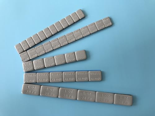 1/2oz, 0.5oz, Grey, Adhesive Stick on Wheel Weights, EasyPeel Type. Cars, Trucks, SUVs, Motorcycles, Low Profile 288pcs
