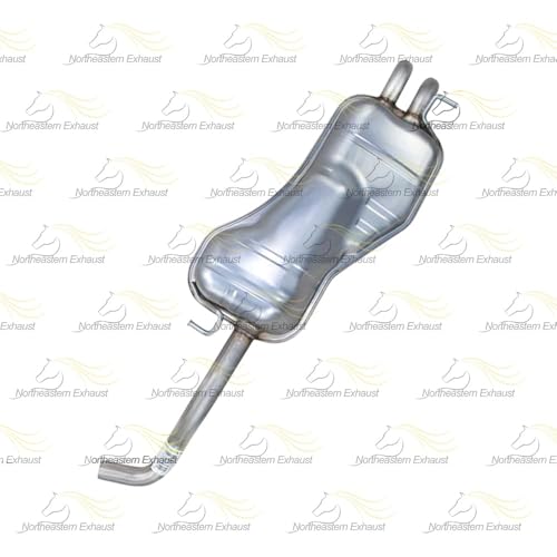 Exhaust Rear Muffler Compatible wirh Volkswagen Beetle 2006-2010 2.5L | Stainless Steel | Northeastern Exhaust | Includes Sleeve and Hanger | Direct-Fit Replacement