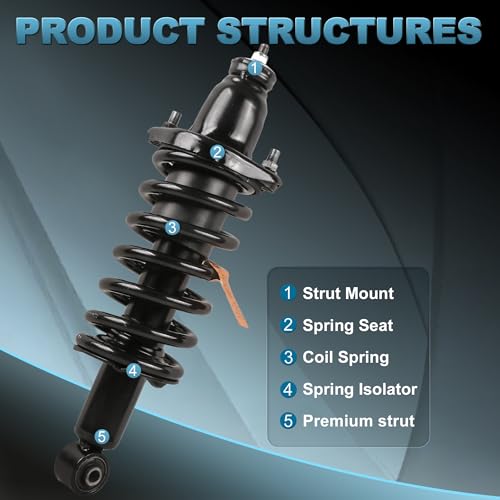 Front and Rear Struts Complete Assembly Compatible with 2001-02 Honda Civic - size: 171433 171434