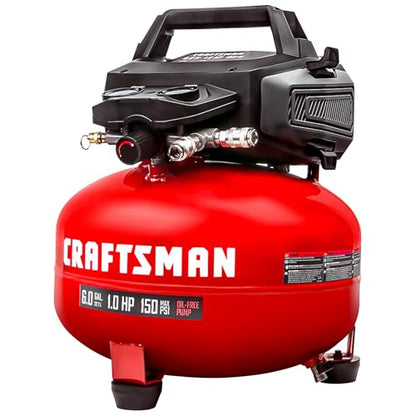 CRAFTSMAN 6 Gallon 150 PSI Oil-Free Pancake Air Compressor CMXECXA02106410