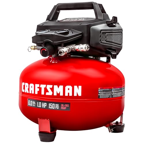 CRAFTSMAN 6 Gallon 150 PSI Oil-Free Pancake Air Compressor CMXECXA02106410