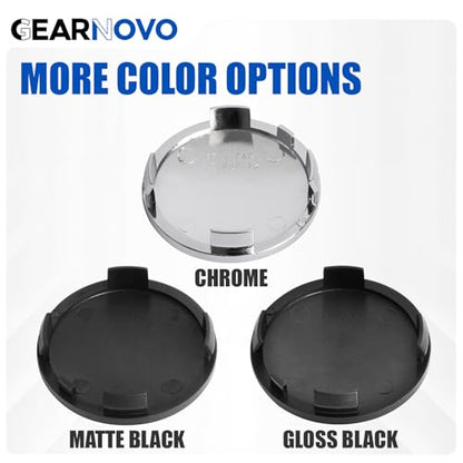2.4Inch 60MM Wheel Center Caps, Pack of 4 (Gloss Black, Outer 60MM, Inner 56MM) - color: Matte Black, size: Outer 60MM , Inner 56MM