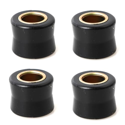 Minho 4Pcs 12MM Rear Shock Absorbing Suspension Bushing Set in Rubber Material Compatible with Most Motorcycles Scooter ATV UTV Go Kart,Black Color - color: black, size: ID; 12MM