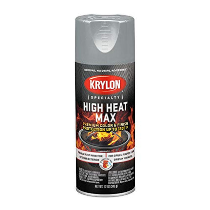 Krylon K01608000 High Heat Max, Aluminum, Gloss, 12 ounce - color: Aluminum, size: 12 Ounce (Pack of 1)
