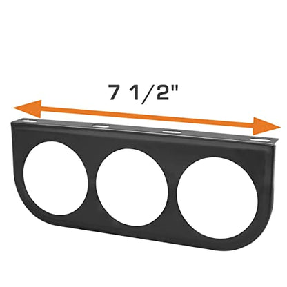 GlowShift Universal Black Triple Gauge Mounting Bracket Pod Holder