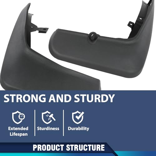PIT66 4Pcs Mud Flaps Fit Land Rover Range Rover Sport L320 2006-2013, Black - size: Fit Range Rover 2006-2013