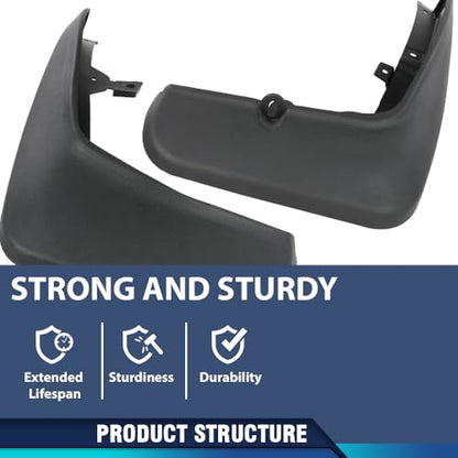 PIT66 4Pcs Mud Flaps Fit Land Rover Range Rover Sport L320 2006-2013, Black - size: Fit Range Rover 2006-2013