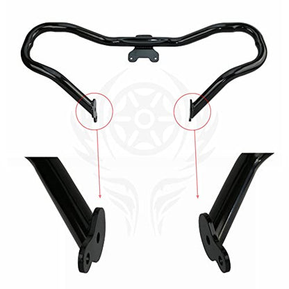 Chopped Engine Guard Crash Bar for Harley Touring 2014-2025 (Gloss Black) - color: Black