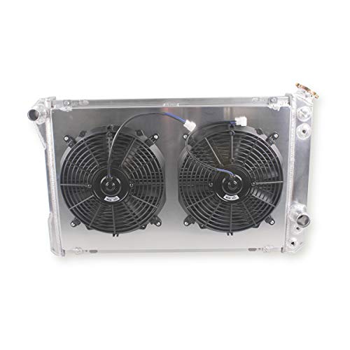 3Rows Radiator+Shroud+Fan For 82-92 Chevy Camaro/Firebird/Trans Am V8 - size: 80