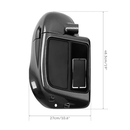 Green-L Carbon Fiber Lower Vented Leg Fairing and LED Turn Signals Light Kit Fit for Harley Touring Road King Street Glide Electra Glide Ultra 2014-2024 - color: Gloss Black #2-Glove Box