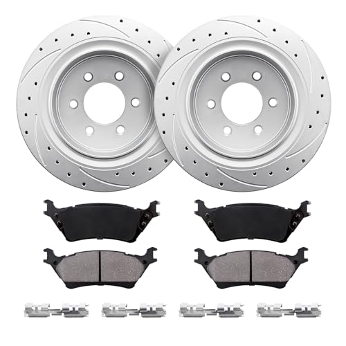 Betthand Rear Brakes and Rotors Fit for 2012-2018 Ford F150, 2012-2013 Lobo - size: 680976*2+D1602-8816