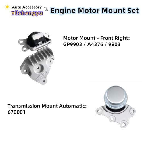 Engine Motor Transmission Mount Kit for Nissan Rogue/X-Trail - size: Nissan Rogue/X-Trail/Renault Koleos 2.5L 2014-2020