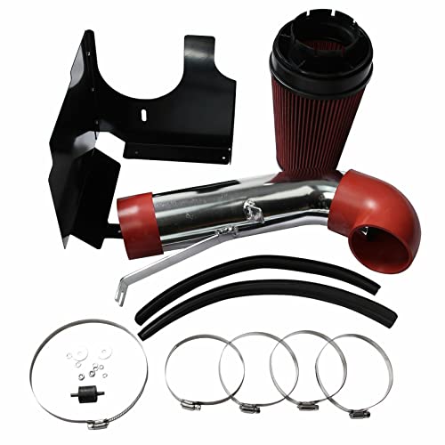 4" Cold Air Intake System Kit Compatible with 1999-2006 Chevy/GMC/Cadillac - color: Red