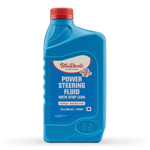 BlueDevil Products Power Steering Fluid w/Stop Leak - 1 Quart (Pack of 6) - size: 1 Quart, style: 6 Pack