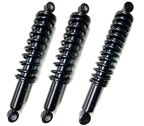 DTA Full Set 2 Front and 1 Rear Complete Coil-over Spring Shocks Compatible with Honda Rancher 350 All Replaces OEM # 51400-HN5-990 52400-HN5-990 - TRX350 FourTrax Rancher 2x4 or 4x4