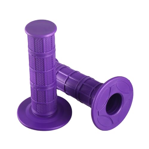 7/8" Motorcycle Hand Grips Dirt Bike Motocross Gel Handlebar 2PC - color: Purple