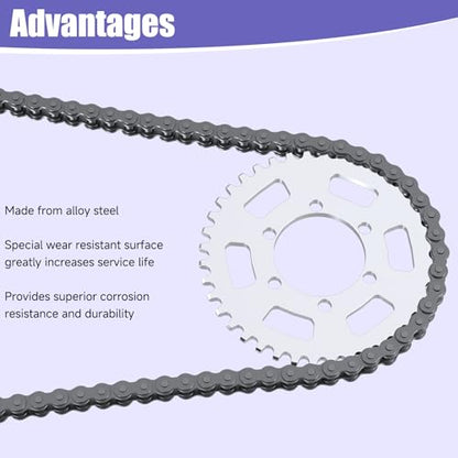 35 Roller Chain 3 Feet 95 Links for Most Go Kart Cart Mini Bike - color: Black